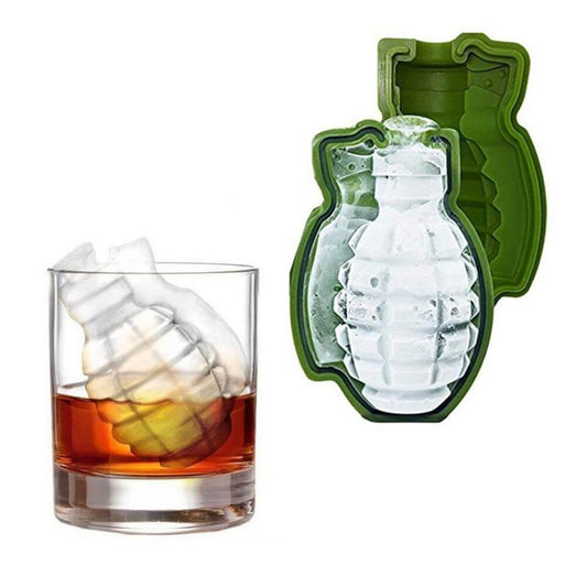 3D Grenade Shape Ice Cube Mold Silicone Trays - MaviGadget