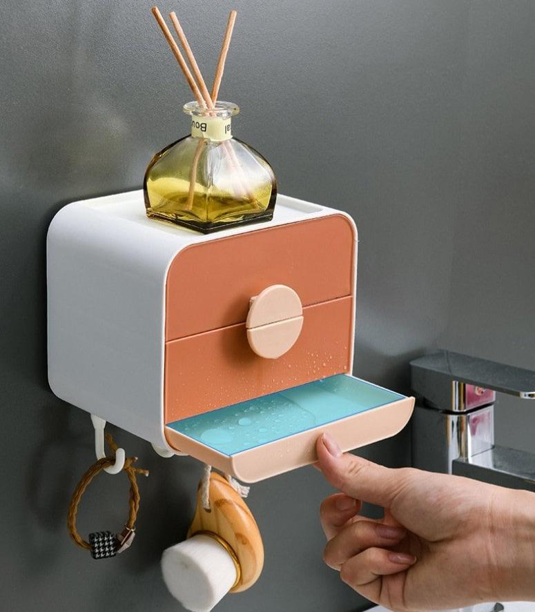 Drill-Free Wall Mounted Soap Box Container