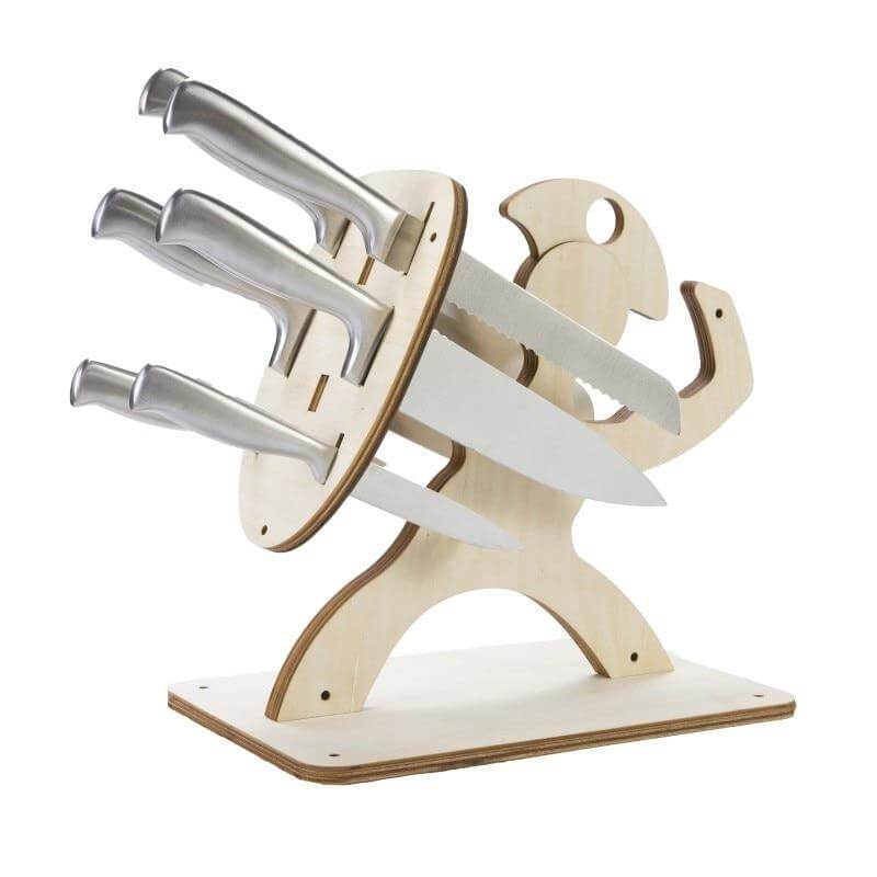 Solider Wooden Knife Holder - MaviGadget
