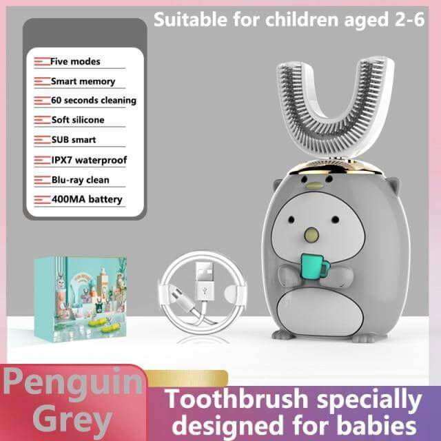 Smart Ultrasonic Silicone Toothbrush for Kids - MaviGadget