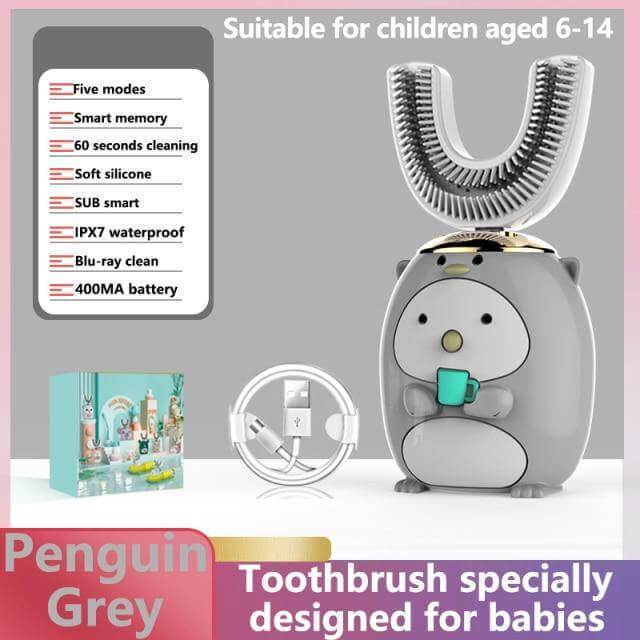 Smart Ultrasonic Silicone Toothbrush for Kids - MaviGadget