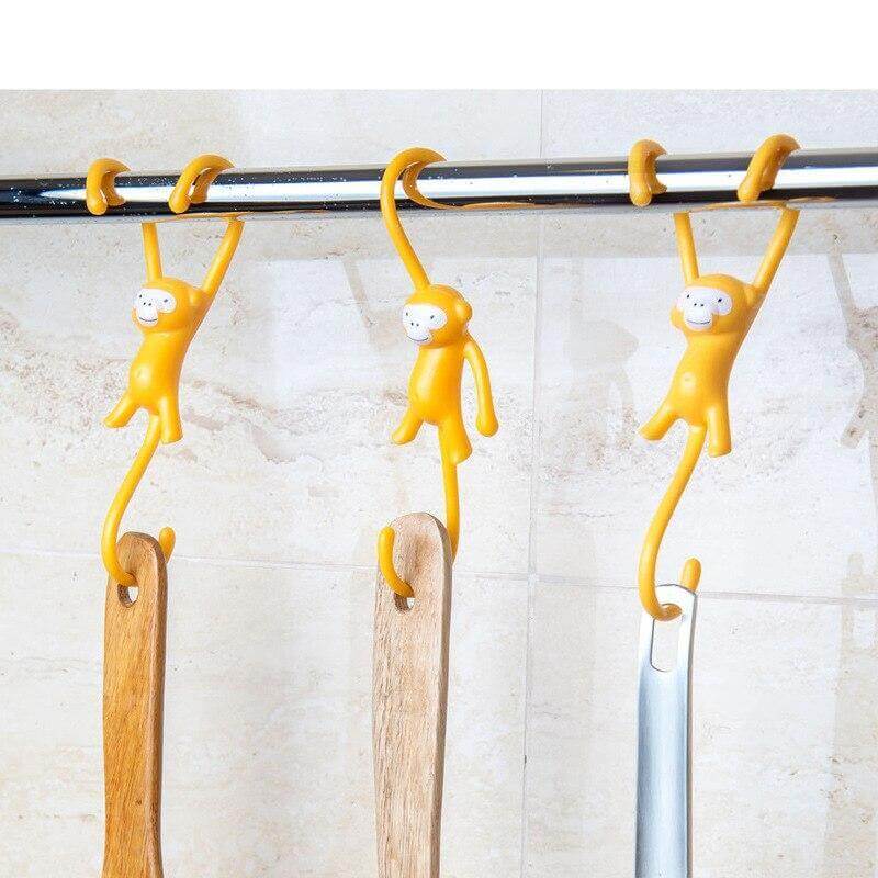 10Pcs Sweet Yellow Monkey Hooks - MaviGadget