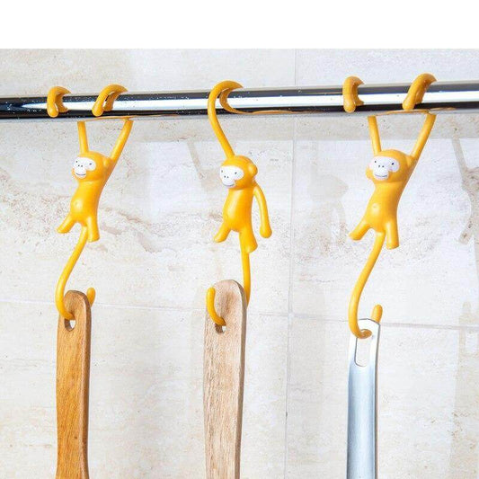 10Pcs Sweet Yellow Monkey Hooks - MaviGadget