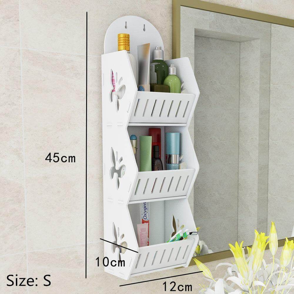 Wall Mounted No-Drill Shelf Storage Organizer - MaviGadget