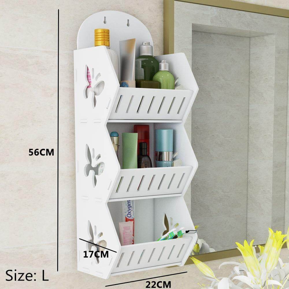 Wall Mounted No-Drill Shelf Storage Organizer - MaviGadget